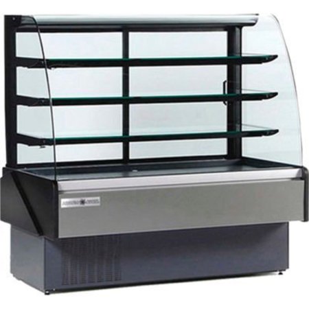 MVP GROUP Hydra-Kool Full Service Bakery Case with Curved Glass, 77-1/2"W x 33-1/2"D x 53-3/4"H KBD-CG-80-S